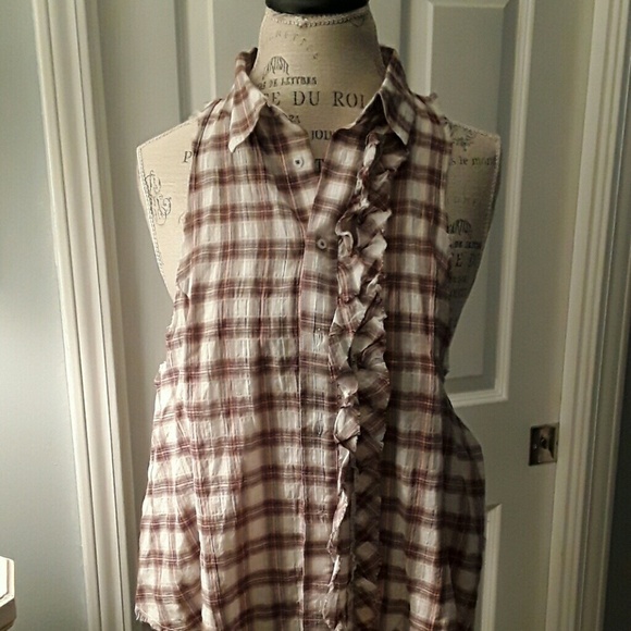 Free People sleeveless button-down top - Picture 4 of 4